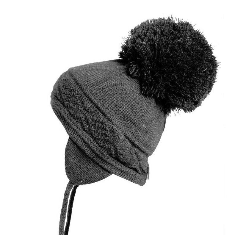 Satila Malva Grey Classic Big Pom Hat - Kizzies, Hats - Childrens Wear