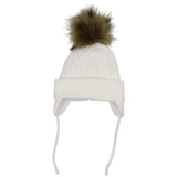 Satila Piper White Fur Pom Pom Hat - Kizzies, Hats - Childrens Wear