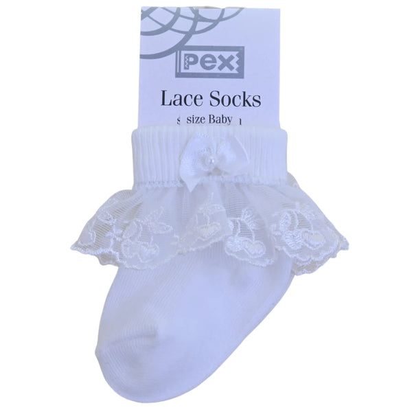 PEX Cherry Lace Ankle Socks Ivory