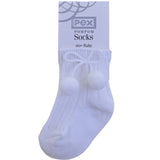 PEX Pom Pom Ankle Socks White