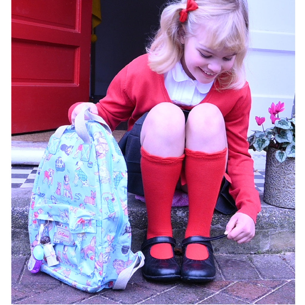 PEX Ribbon Knee High Socks Red