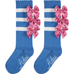 ADEE Tropical Bow Knee High Socks