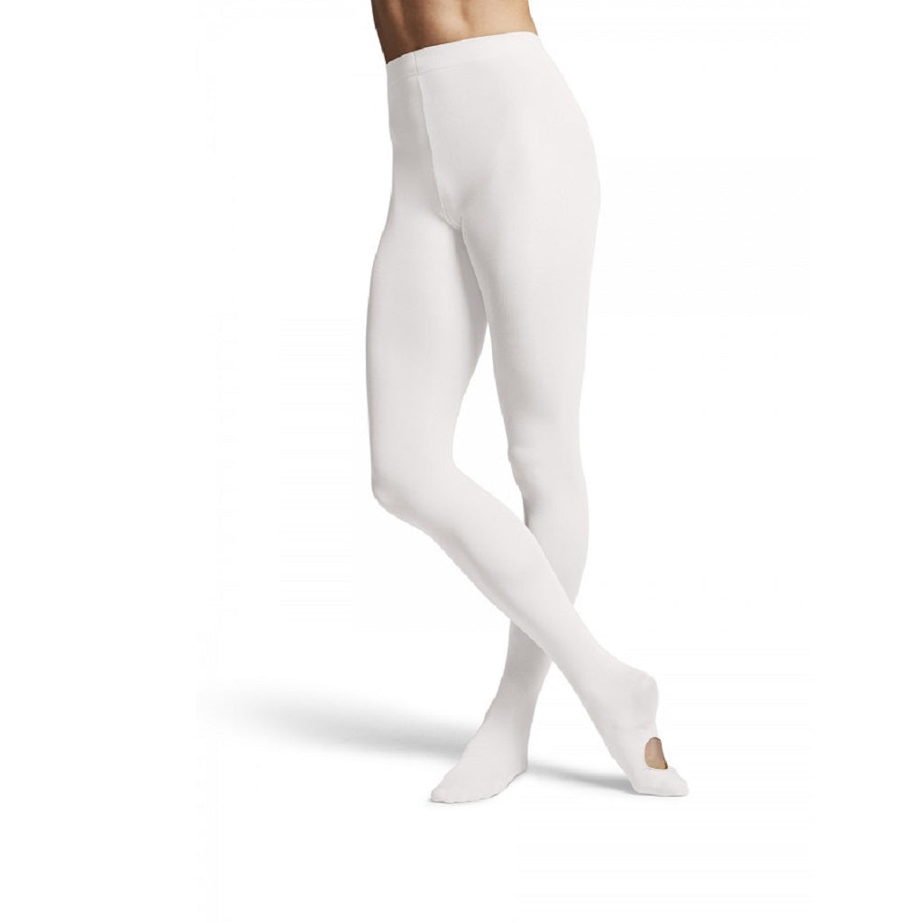 BLOCH Girls Convertible Dance Tights White