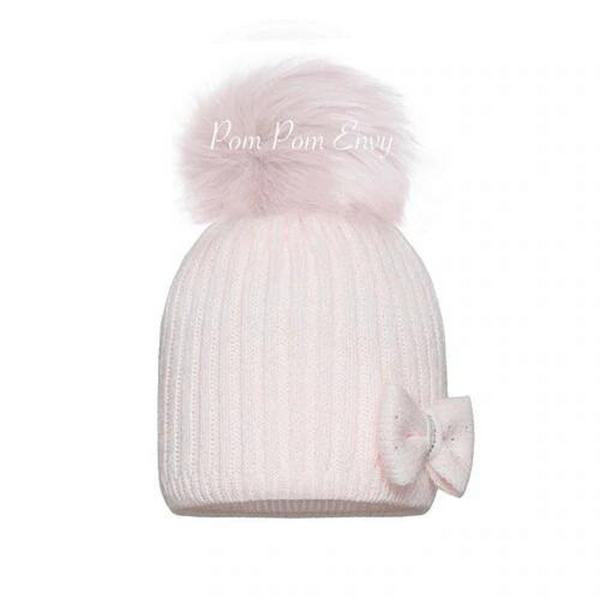 POM POM ENVY Twinkle Bow Hat Pink