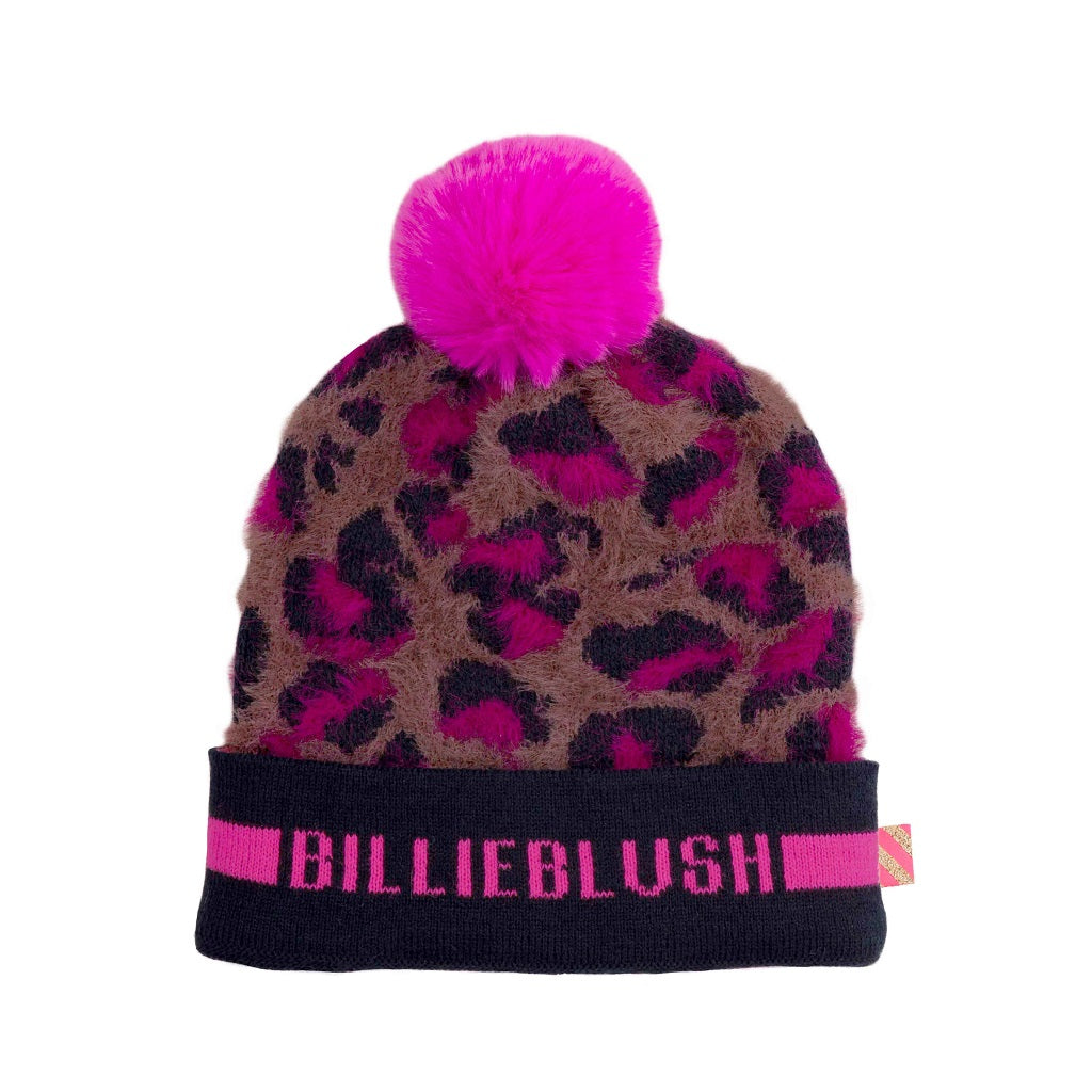 Girls Leopard Pom Hat Unique