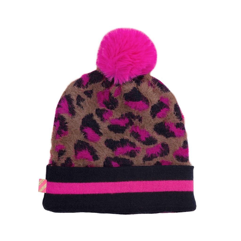 Girls Leopard Pom Hat Unique