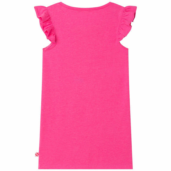 Girls Party Dress Neon Pink