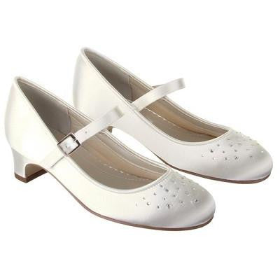 Verity White Satin Shoes - Kizzies, Shoes - Childrens Wear