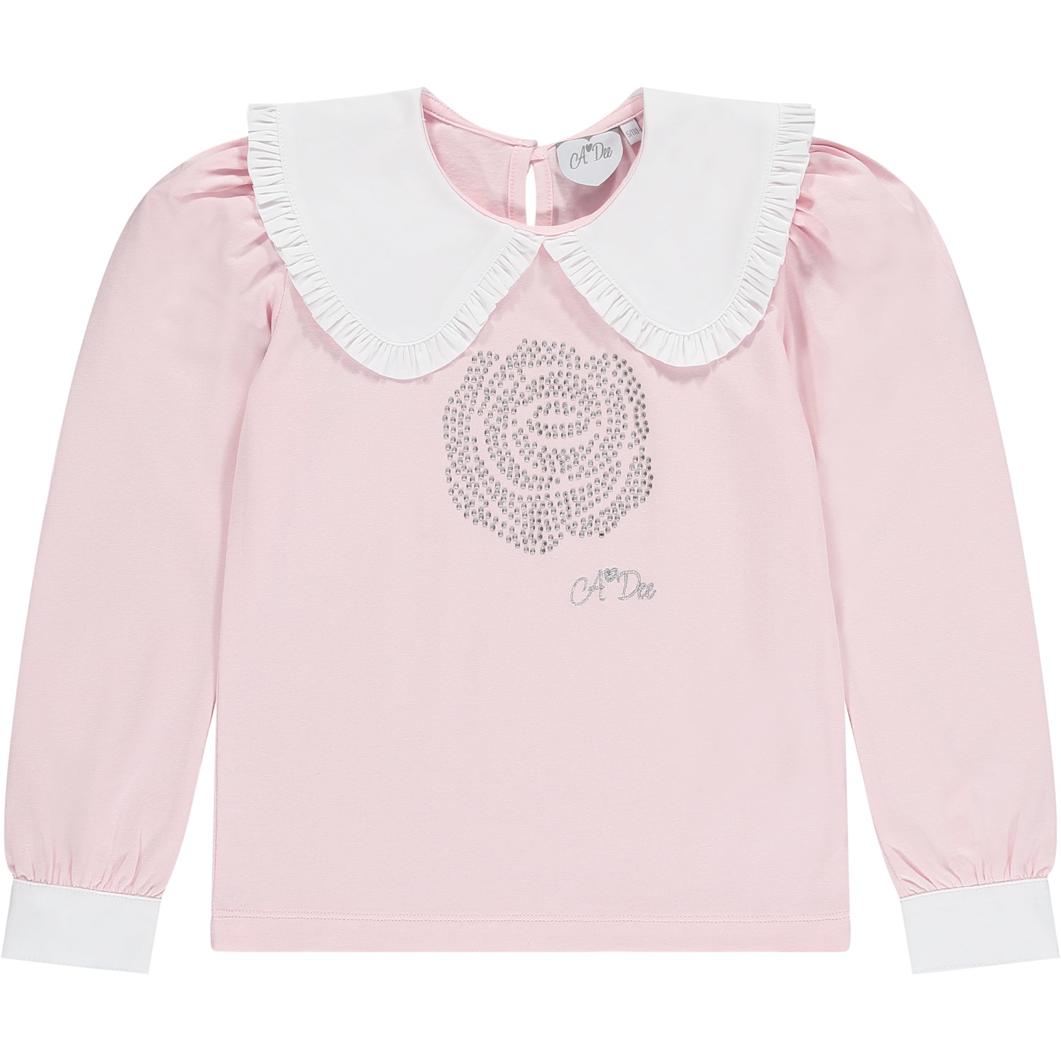 ADEE Winter Rose Diamante Top Pale Pink Tallulah - Kizzies