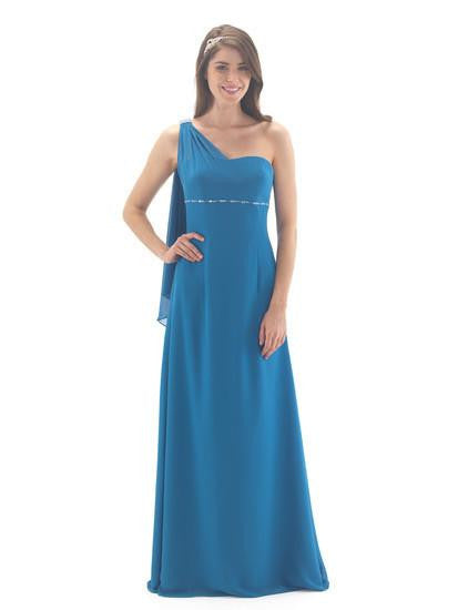 One Shoulder Chiffon Bridesmaid Dress - Kizzies, Dresses - Childrens Wear