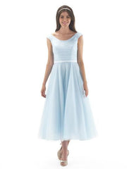 Satin & Tulle Dress Ice Blue - Kizzies, Dresses - Childrens Wear