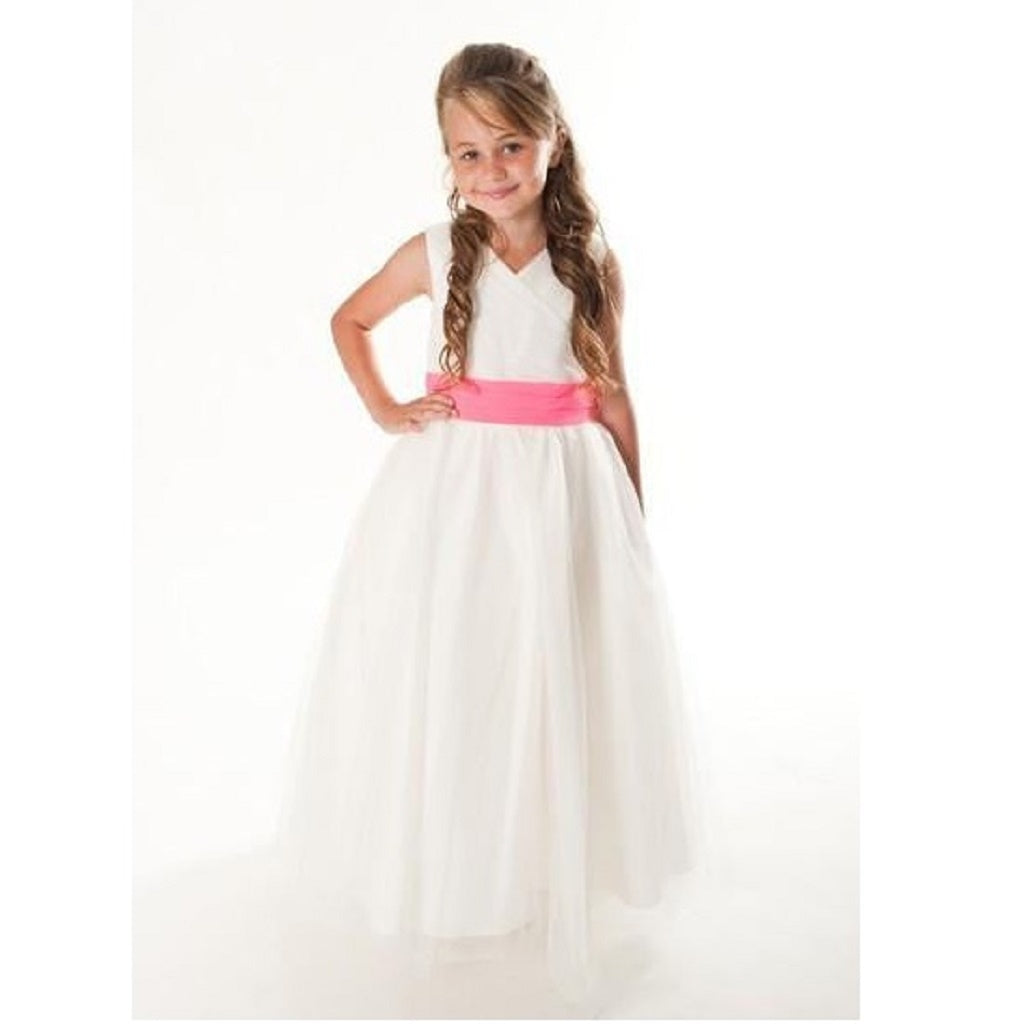 Tulle Crossover Flower Girl Dress