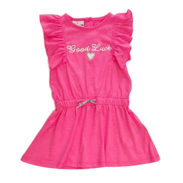 iDO Girls Sleeveless Dress Neon Pink