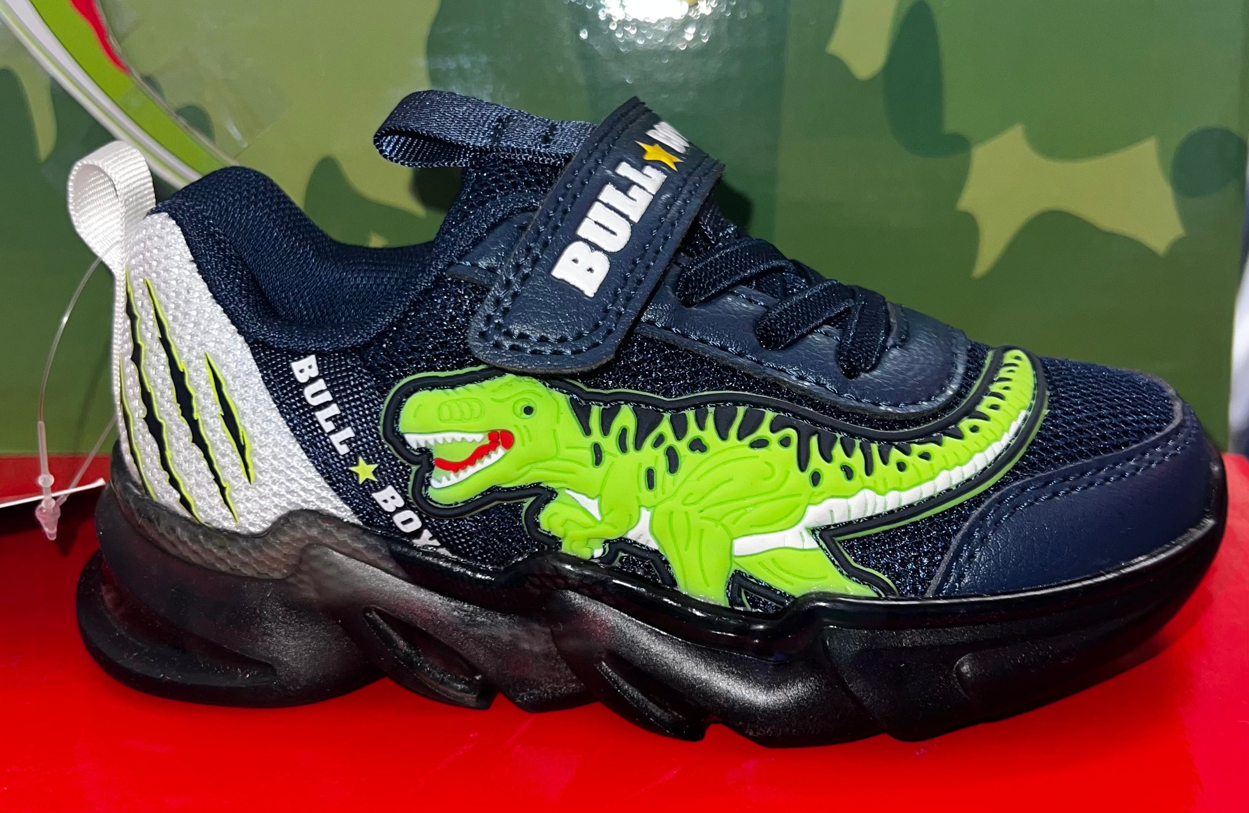 BULL BOYS T-REX Lights Navy Trainers