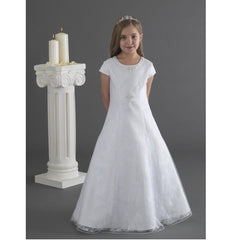 Lace & Tulle A-Line Communion Dress - Kizzies, Dresses - Childrens Wear