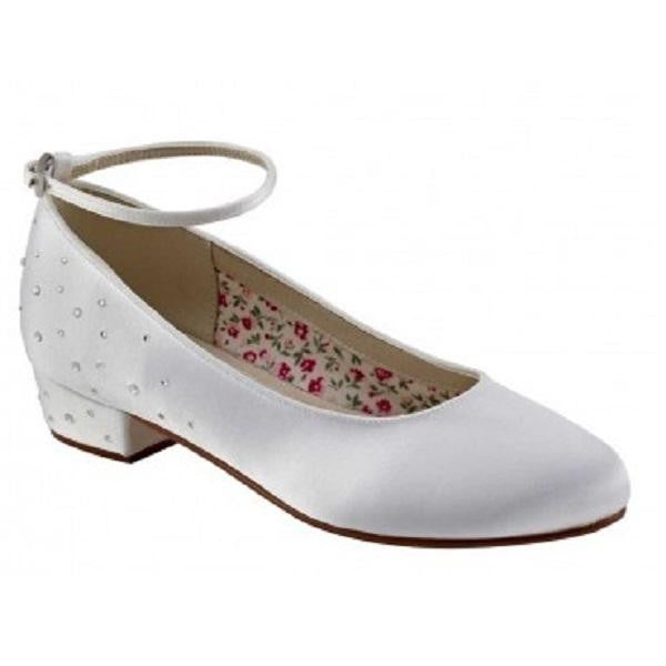 Rainbow Club White Satin Shoes Maple - Kizzies, Shoes - Childrens Wear